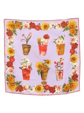 Gucci Flower Pattern Silk Scarf